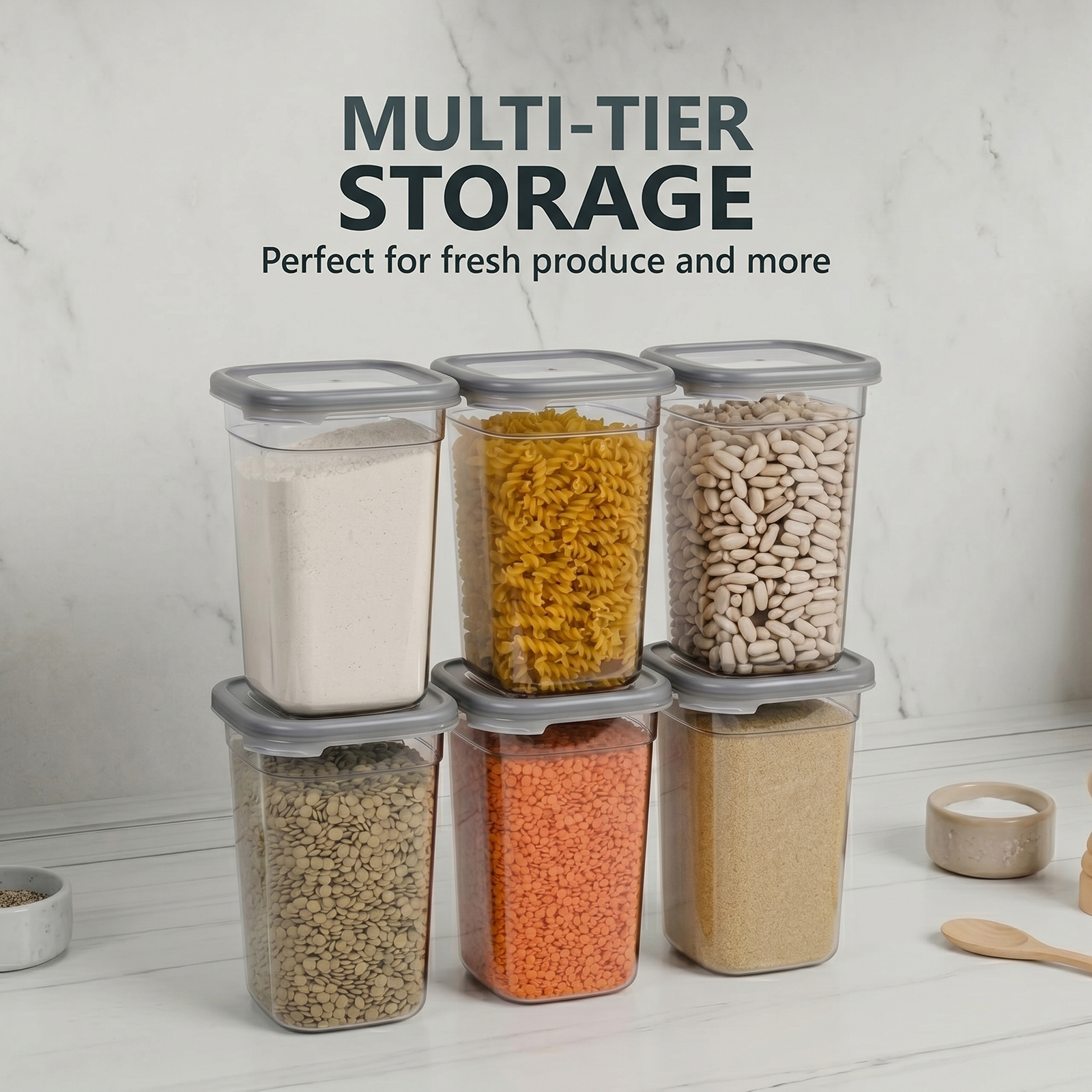 1200ml fridge storage container with airtight seal